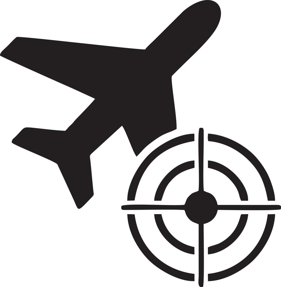 Plane icon symbol image vector, illustration of the flight aviation in black image. EPS 10 vector