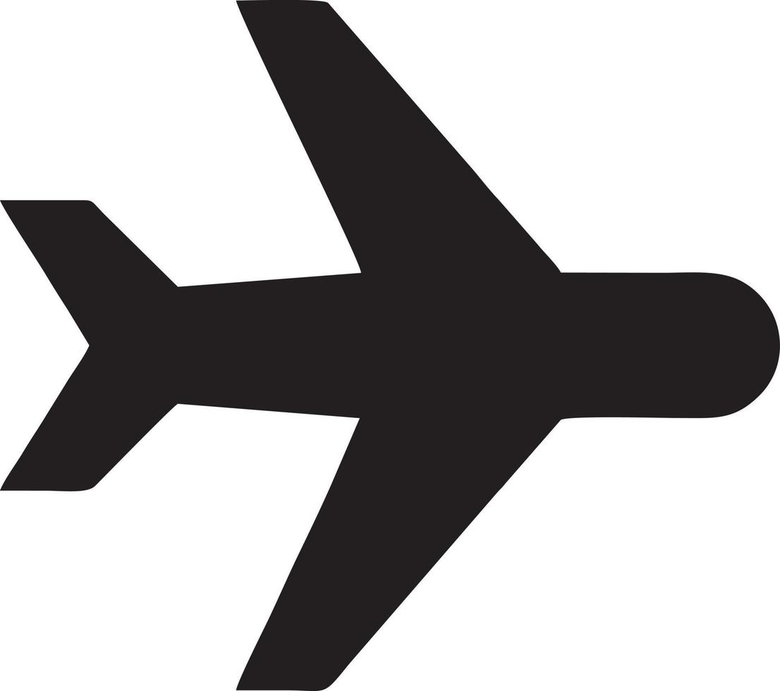 Plane icon symbol image vector, illustration of the flight aviation in black image. EPS 10 vector