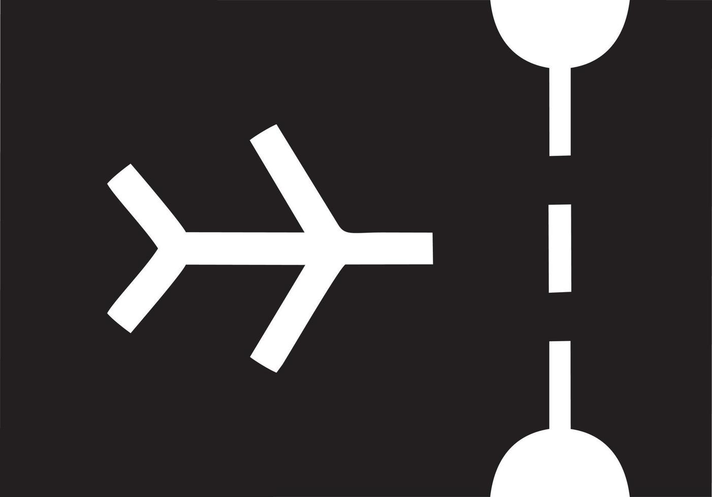 Plane icon symbol image vector, illustration of the flight aviation in black image. EPS 10 vector