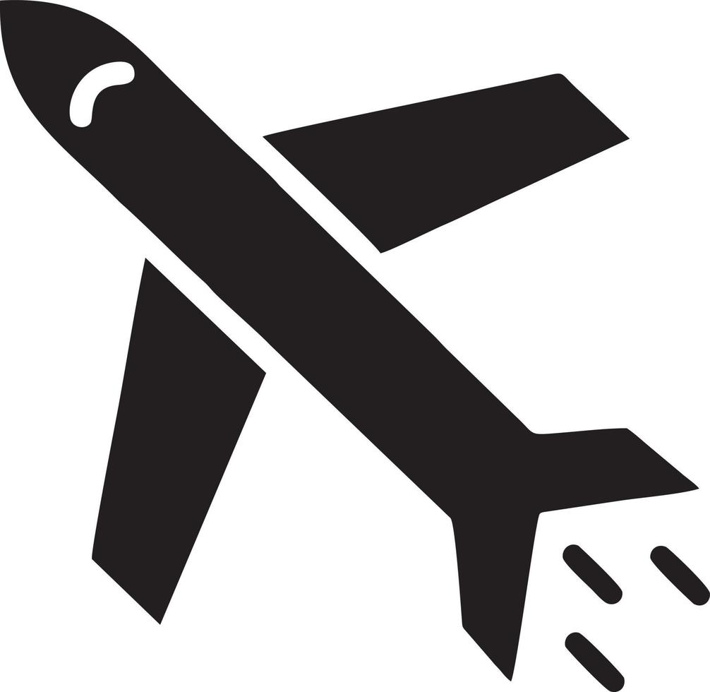 Plane icon symbol image vector, illustration of the flight aviation in black image. EPS 10 vector