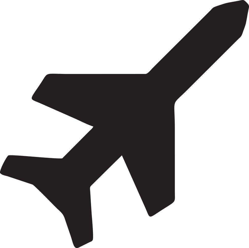 Plane icon symbol image vector, illustration of the flight aviation in black image. EPS 10 vector