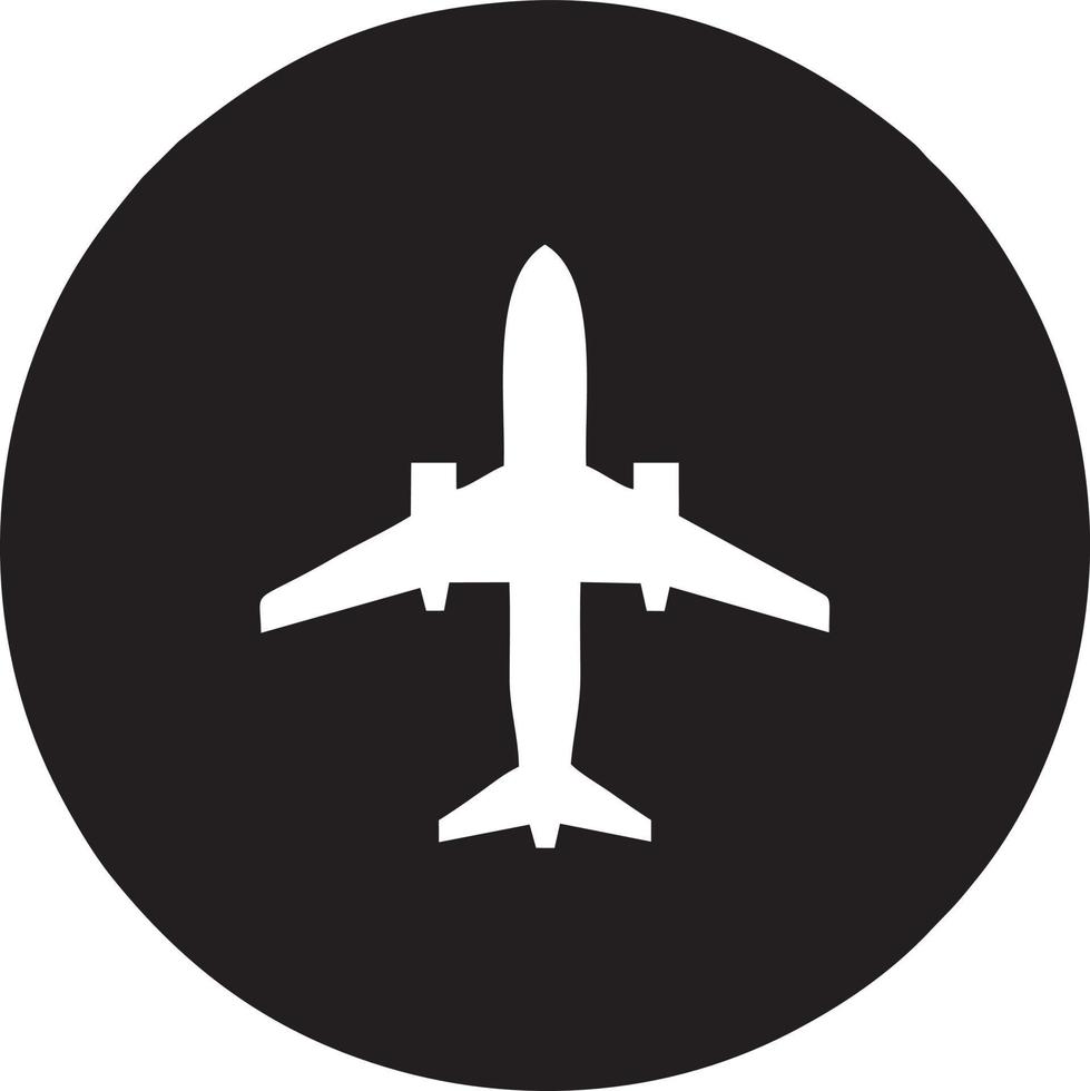 Plane icon symbol image vector, illustration of the flight aviation in black image. EPS 10 vector