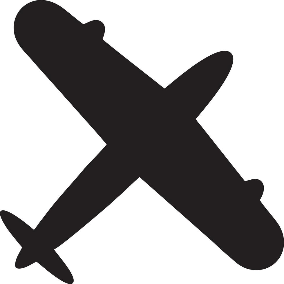 Plane icon symbol image vector, illustration of the flight aviation in black image. EPS 10 vector