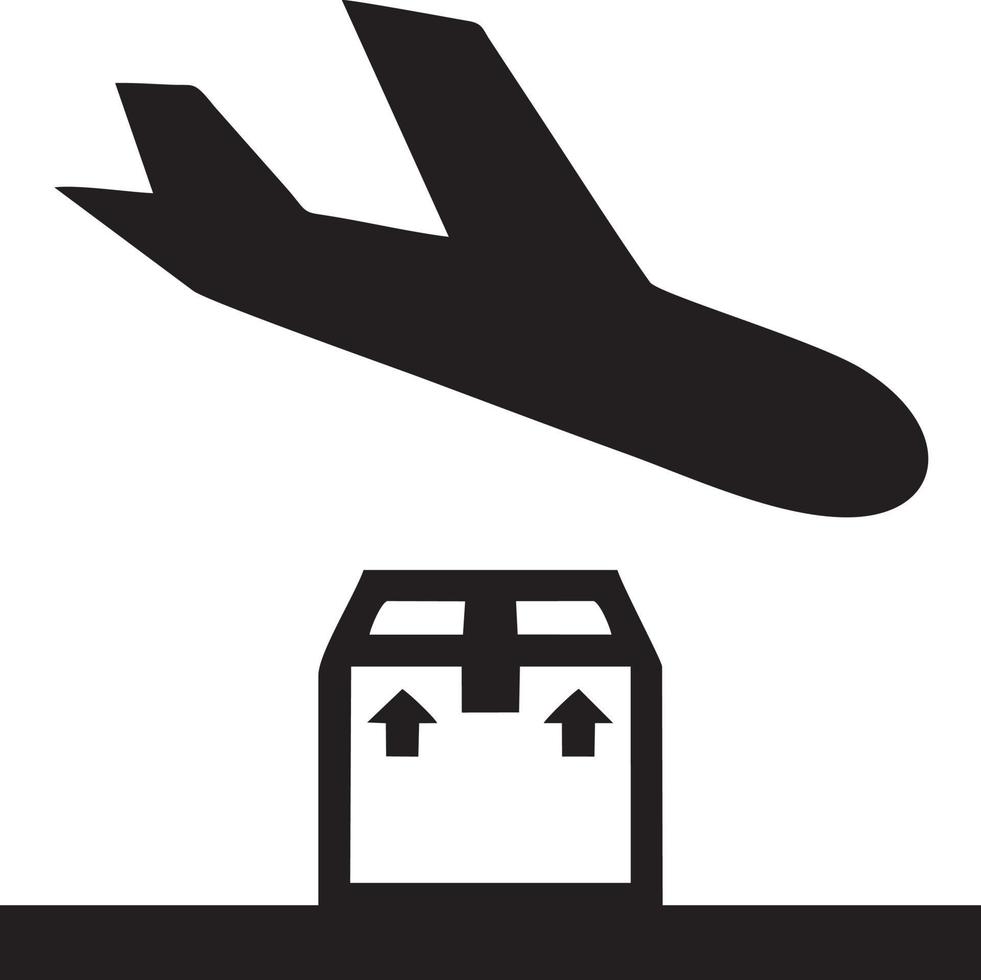 Plane icon symbol image vector, illustration of the flight aviation in black image. EPS 10 vector