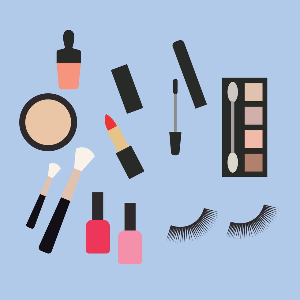 Set of beauty make up vector