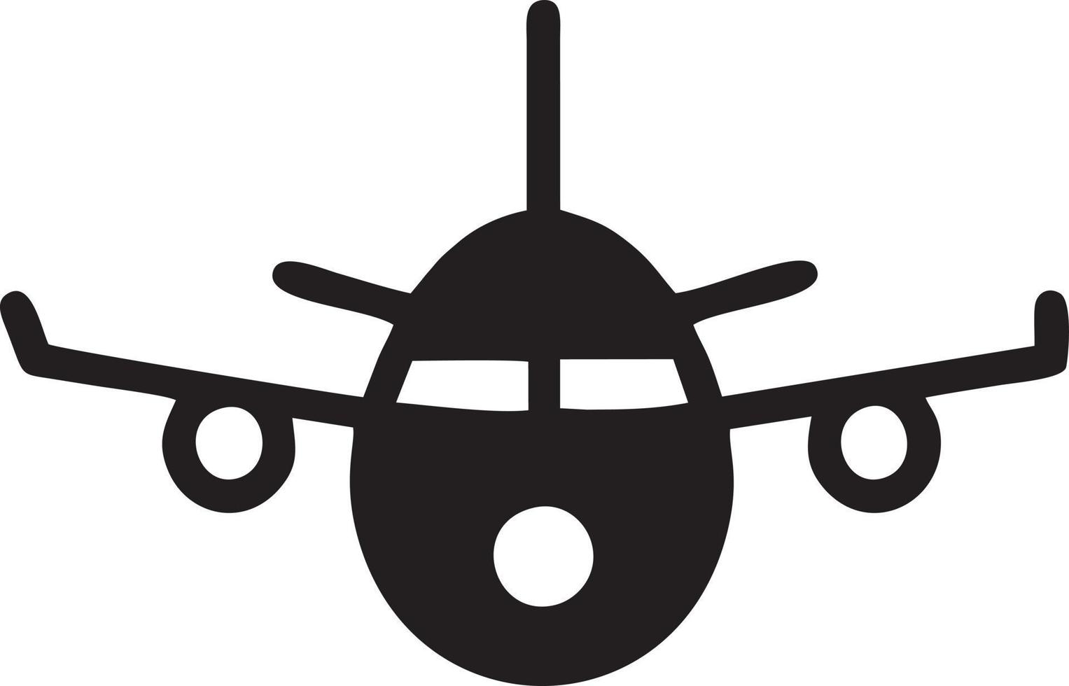 Plane icon symbol image vector, illustration of the flight aviation in black image. EPS 10 vector