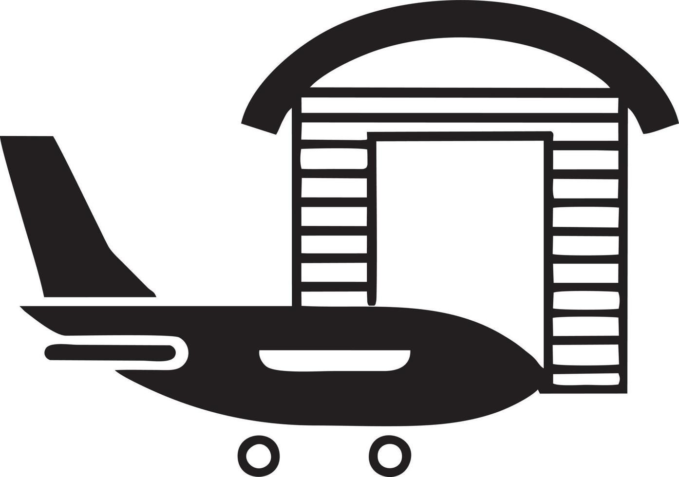 Plane icon symbol image vector, illustration of the flight aviation in black image. EPS 10 vector