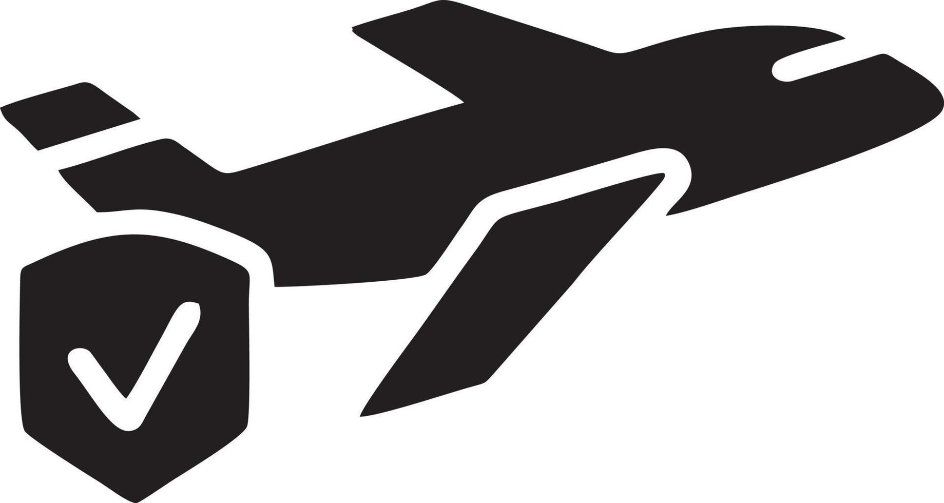 Plane icon symbol image vector, illustration of the flight aviation in black image. EPS 10 vector