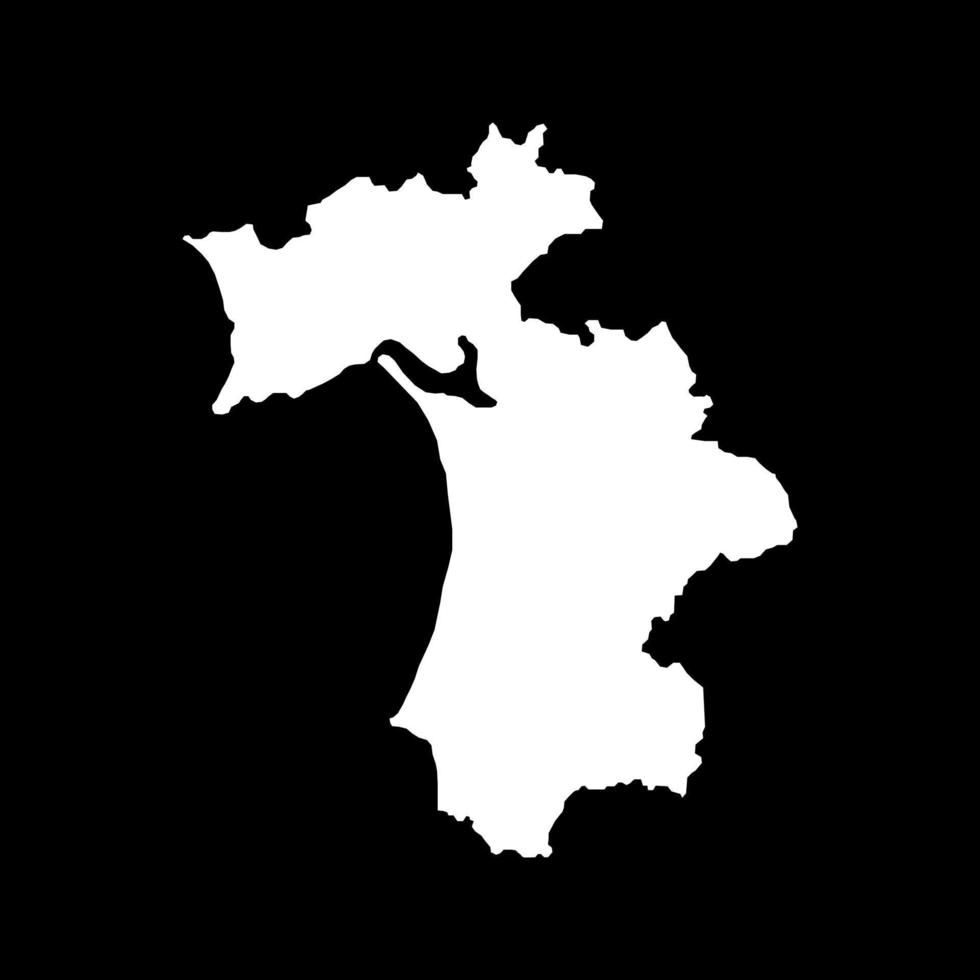 setúbal mapa, distrito de Portugal. vector ilustración.