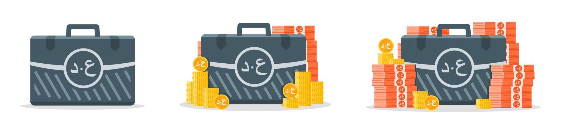 Iraqi Dinar Money Case Icons vector