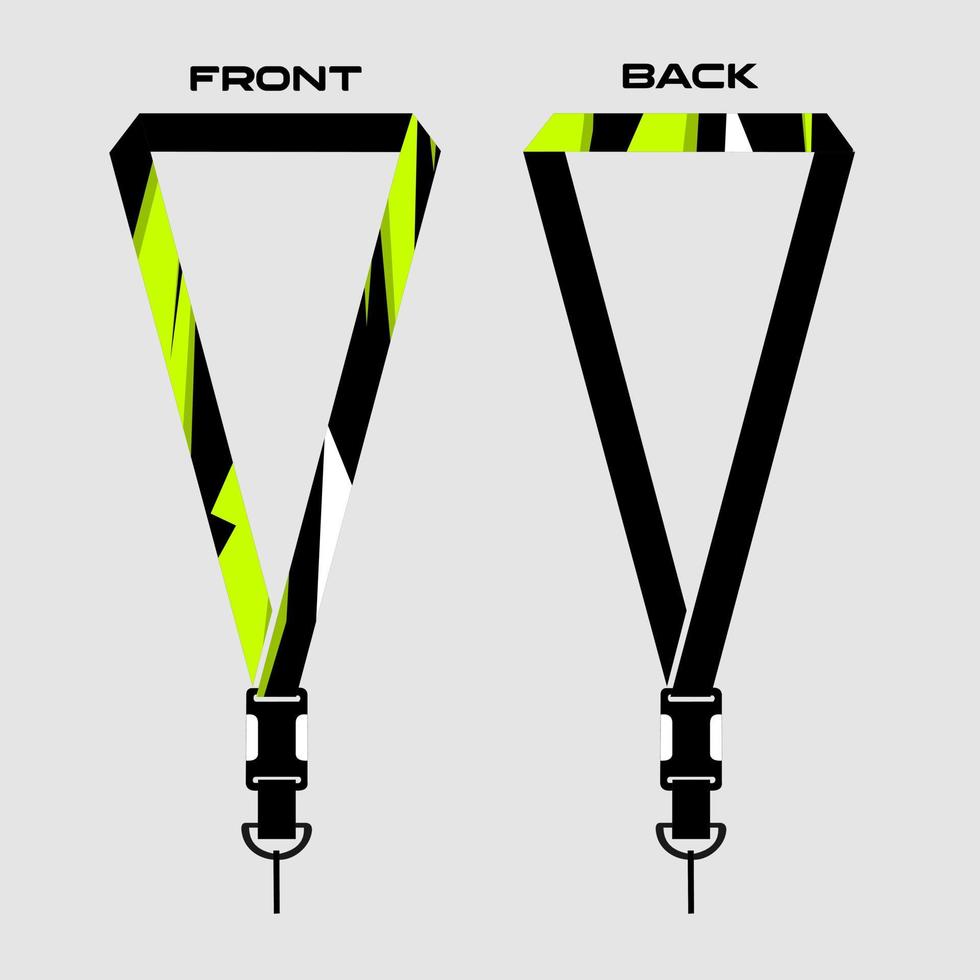 green lanyard template for honey bee company vector