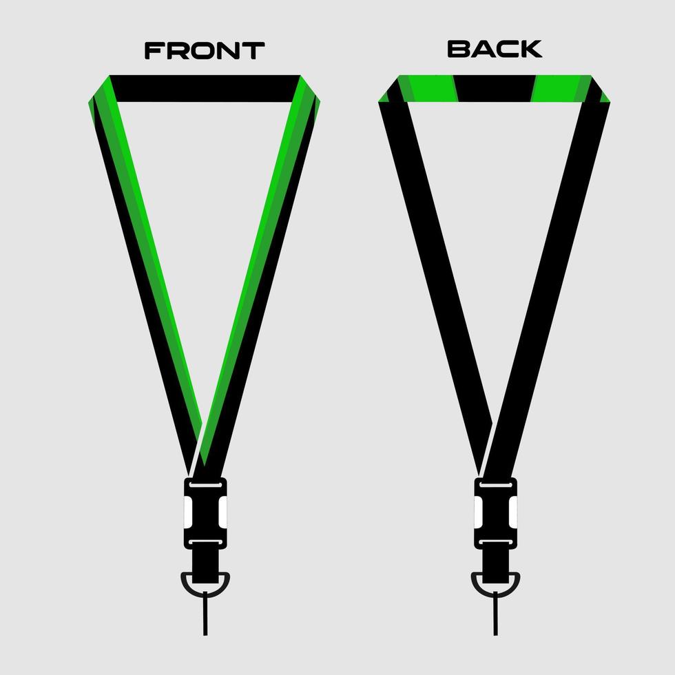 green lanyard template for honey bee company vector