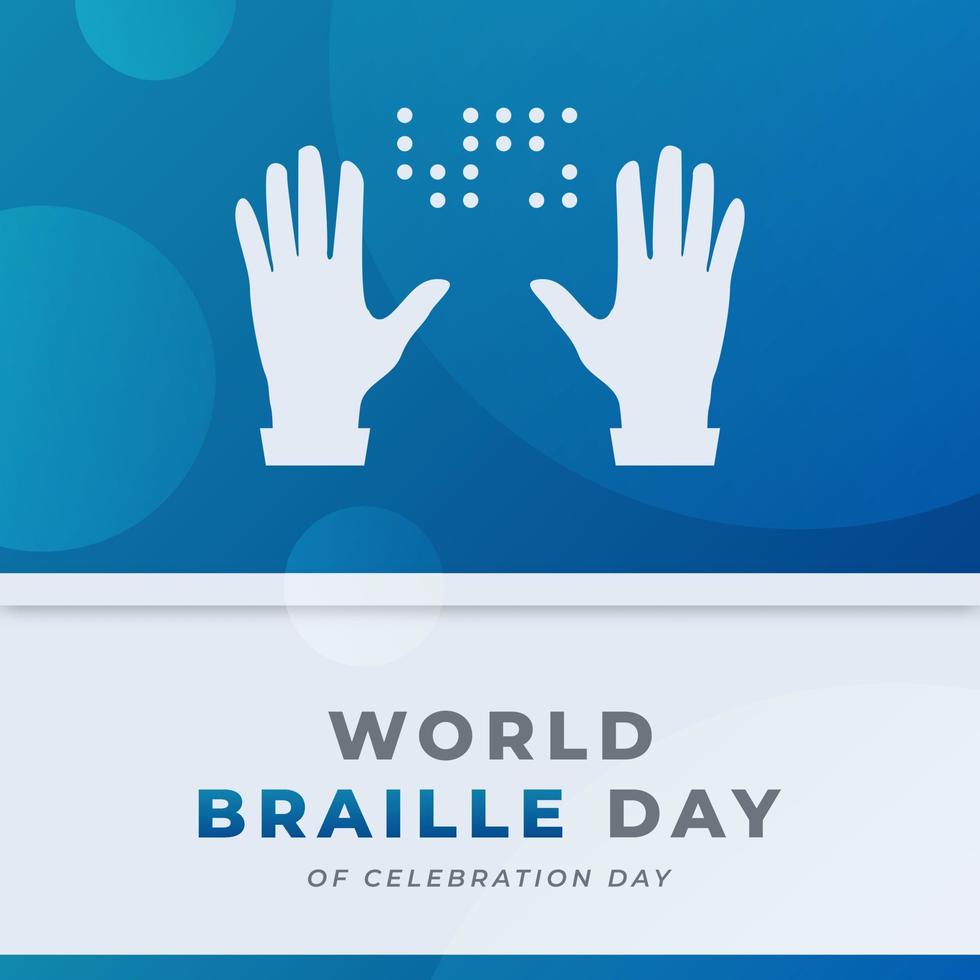 World Braille Day Celebration Vector Design Illustration for Background, Poster, Banner, Advertising, Greeting Card