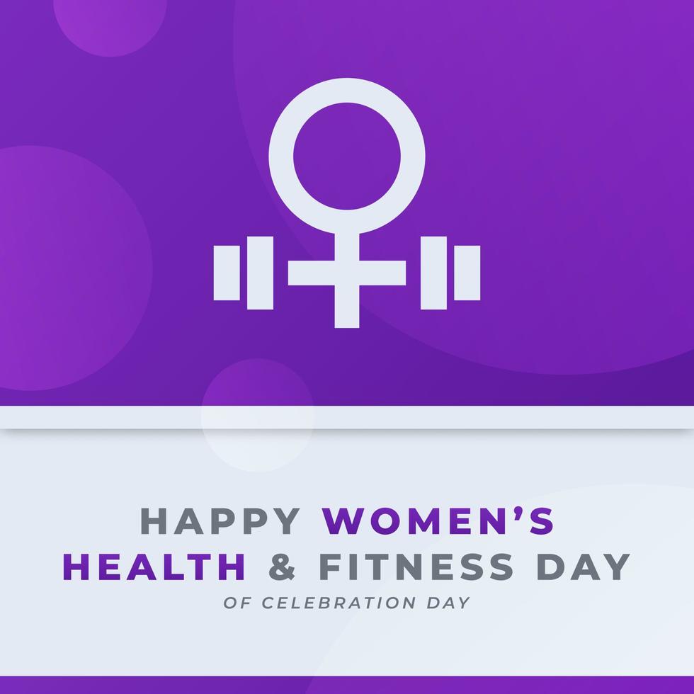 National Women's Health and Fitness Day Celebration Vector Design Illustration for Background, Poster, Banner, Advertising, Greeting Card