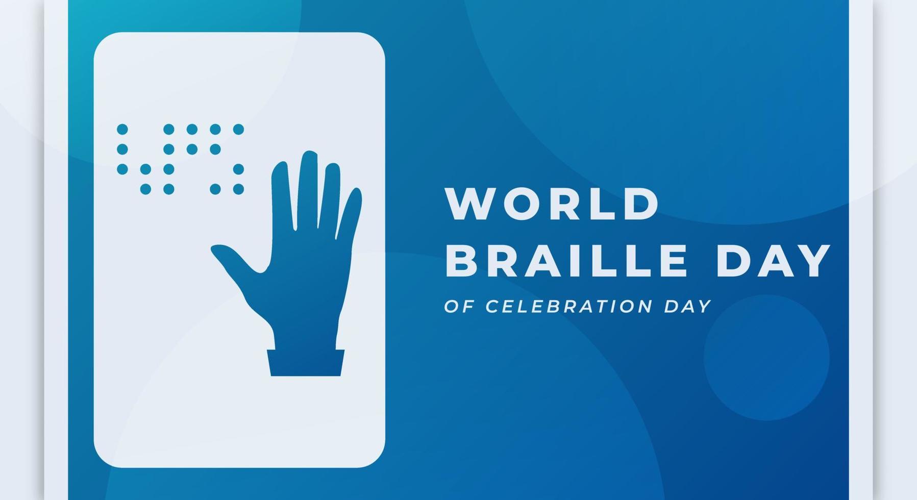 mundo braille día celebracion vector diseño ilustración para fondo, póster, bandera, publicidad, saludo tarjeta