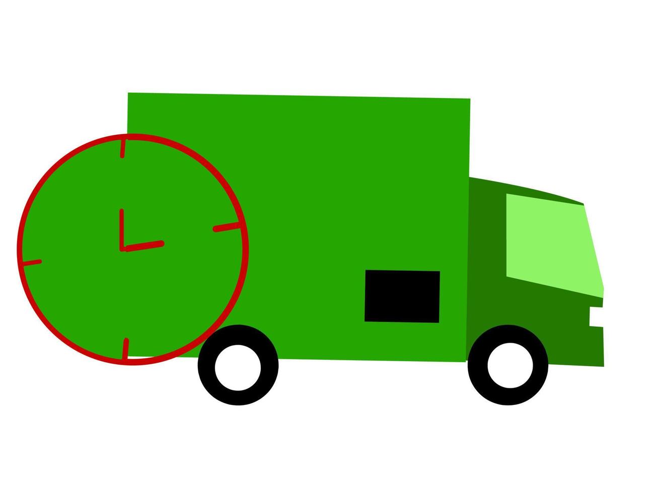 Delivery Time flat icon isolated on white background element. Flat icon Vector illustration.