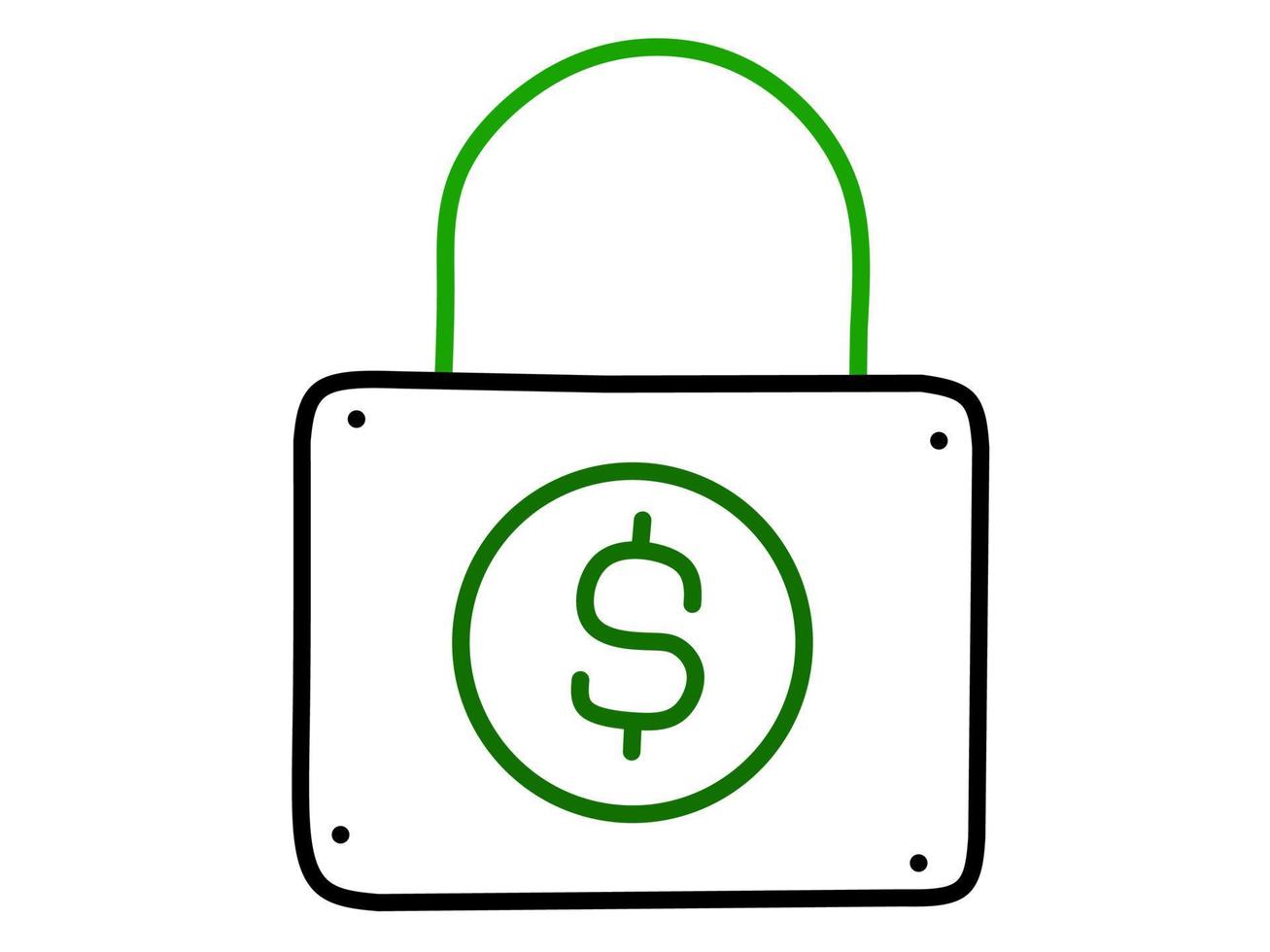Money Security flat icon isolated on white background element. Flat icon Vector illustration.