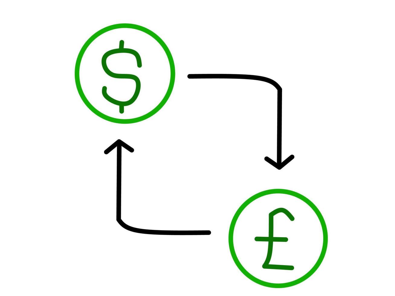 Currency Converter flat icon isolated on white background element. Flat icon Vector illustration.