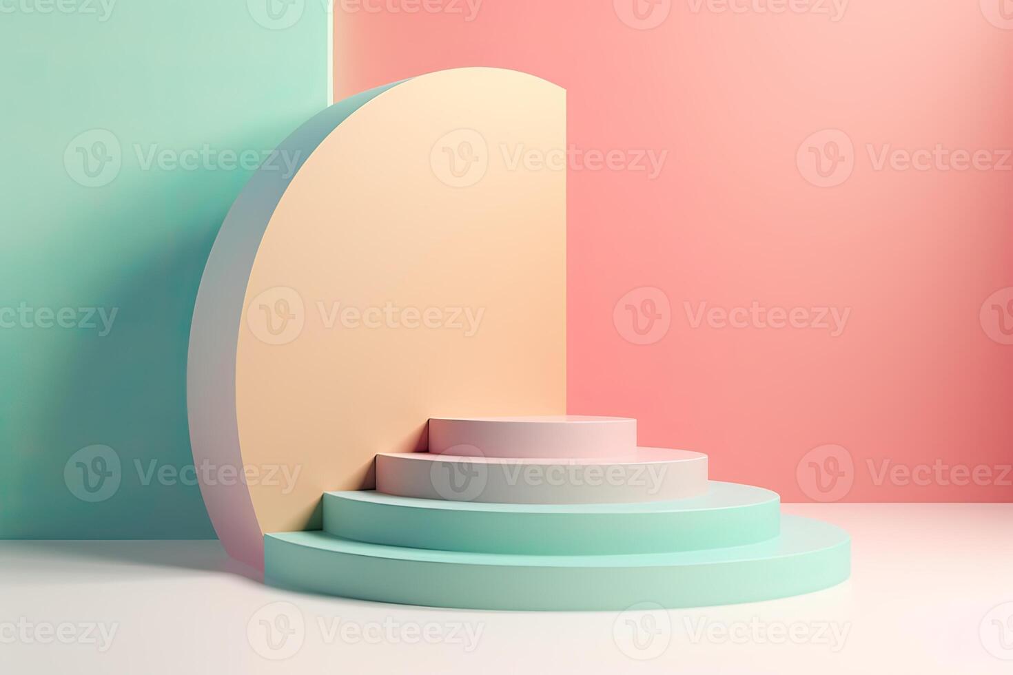 products display 3d background podium scene with shape geometric platform. background vector 3d rendering with podium. display to show cosmetic products. photo