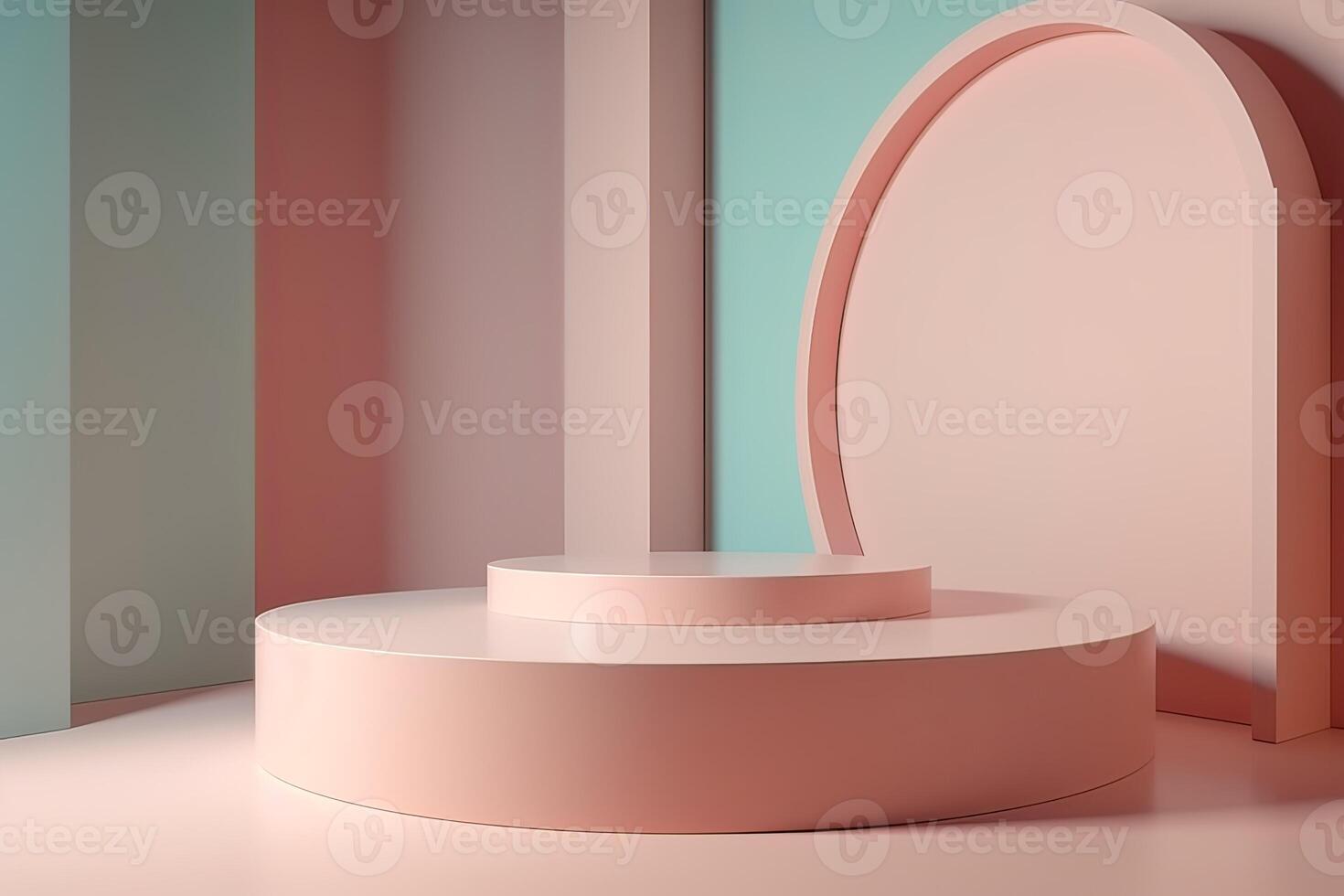products display 3d background podium scene with shape geometric platform. background vector 3d rendering with podium. display to show cosmetic products. photo
