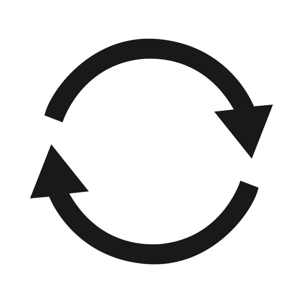 Clockwise round arrows vector black icon