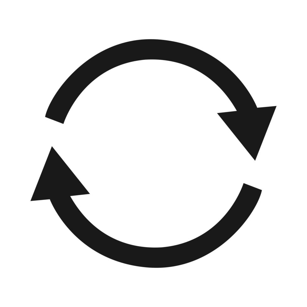 Clockwise round arrows vector black icon