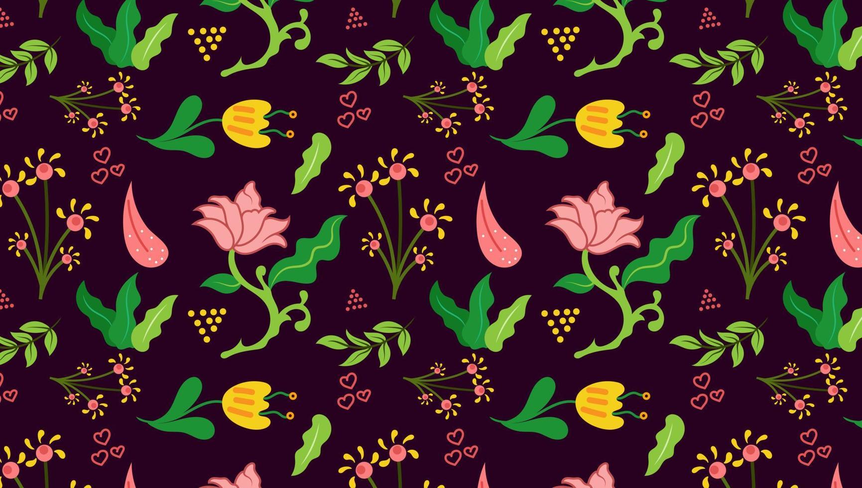 Decorative abstract illustrations with colorful Floral Background of Seamless pattern design for paper, cover, fabric, pacing and other. vector