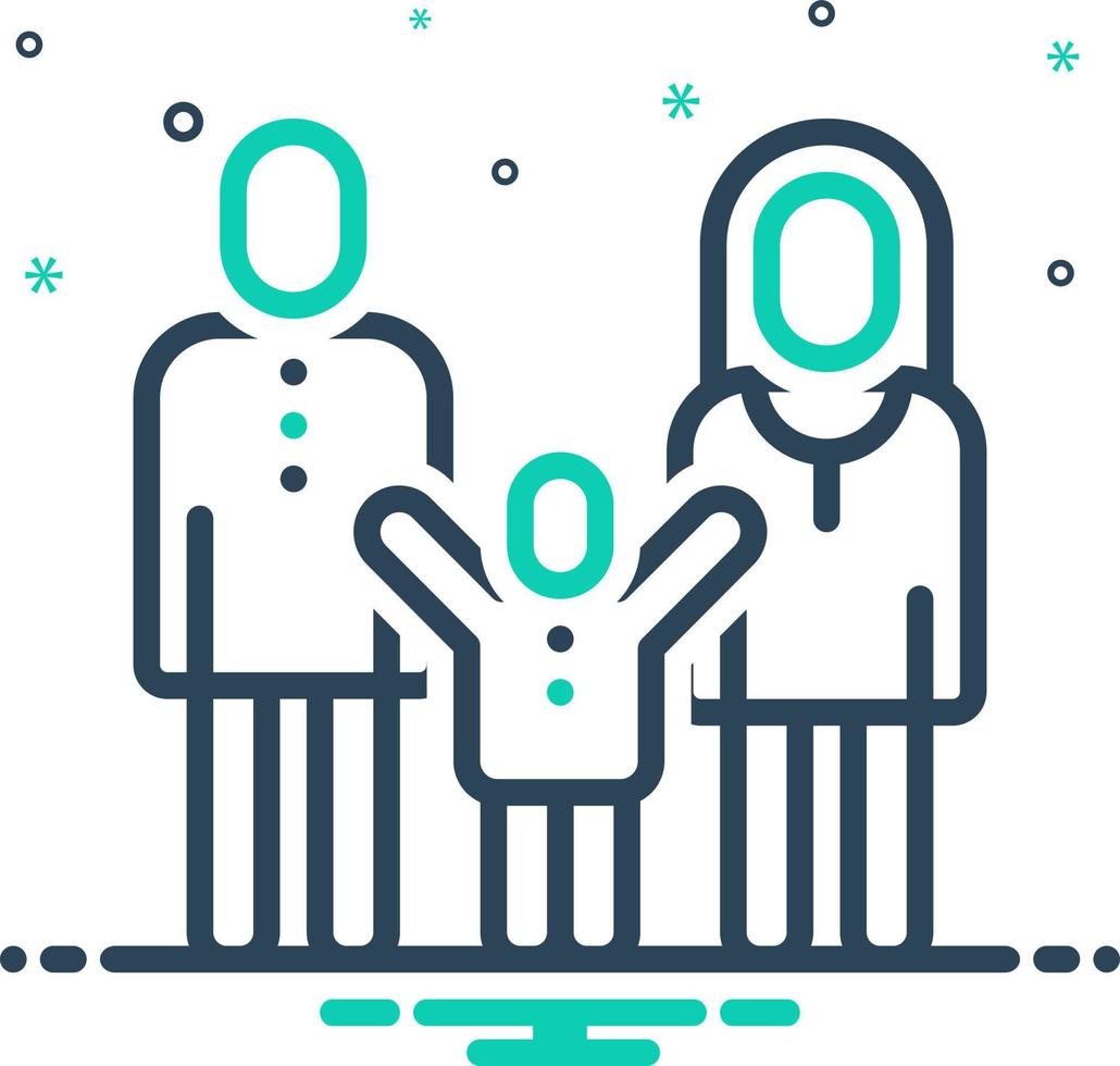 mix icon for parent vector