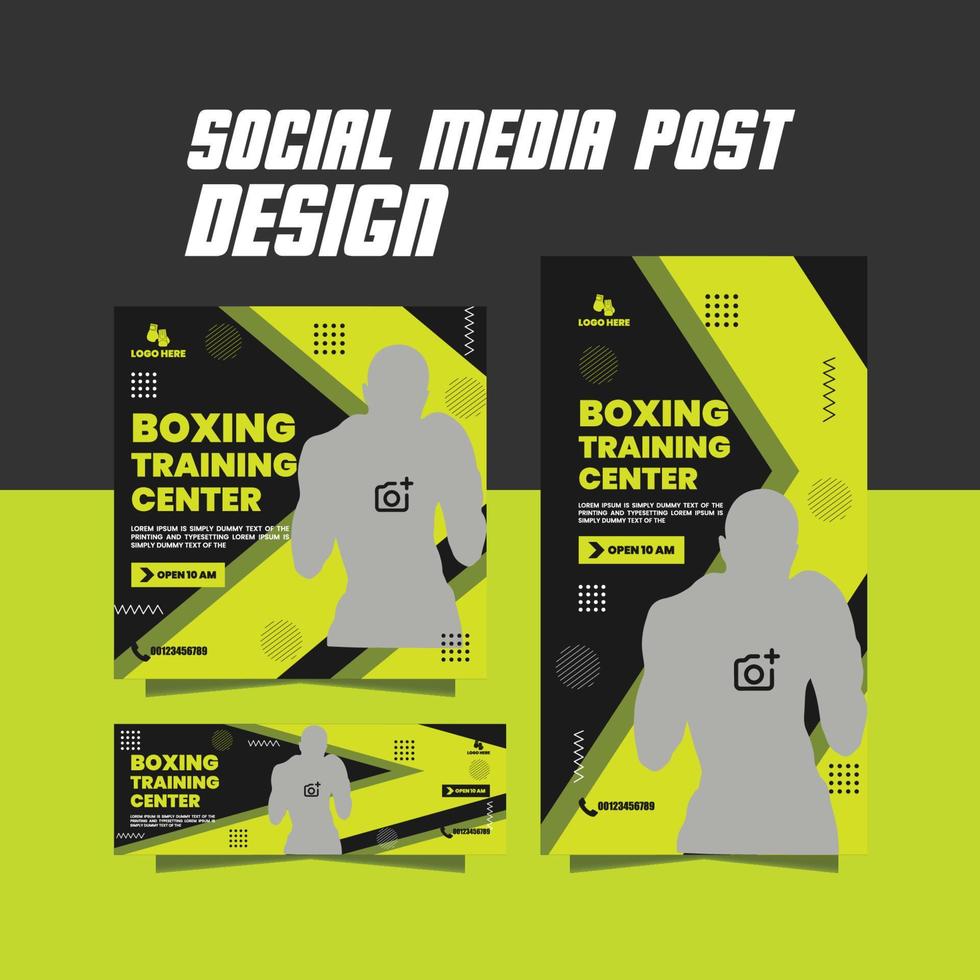 boxing flyer gym flyer or Fitness flyer template vector