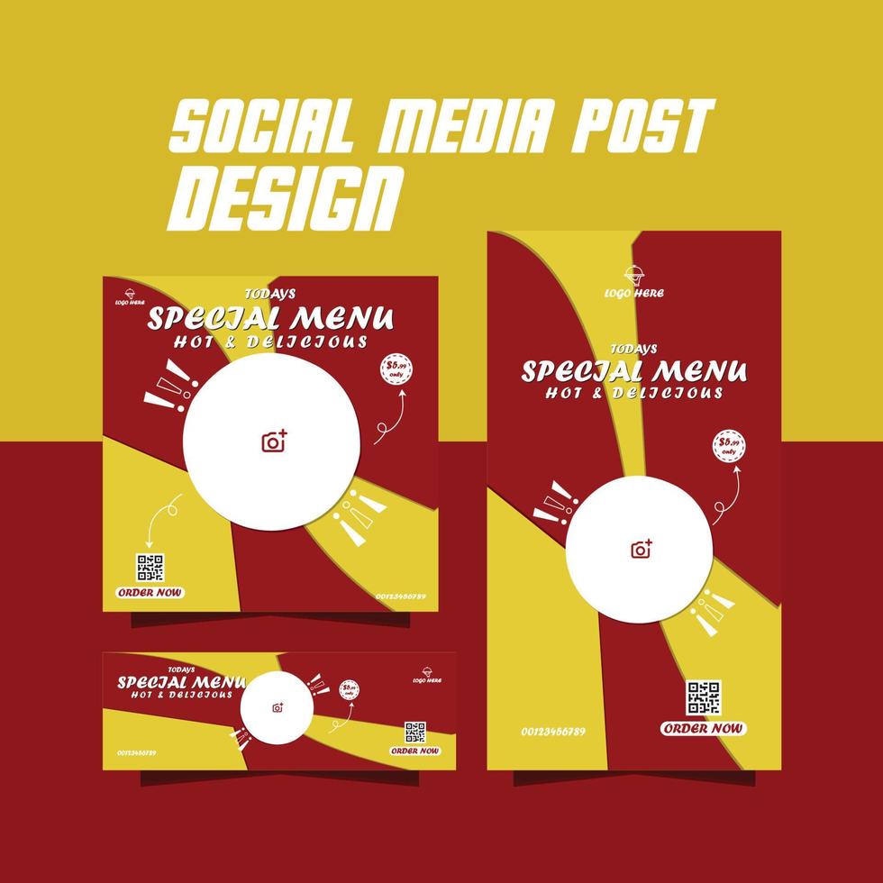 asian food menu promotion flyer template vector