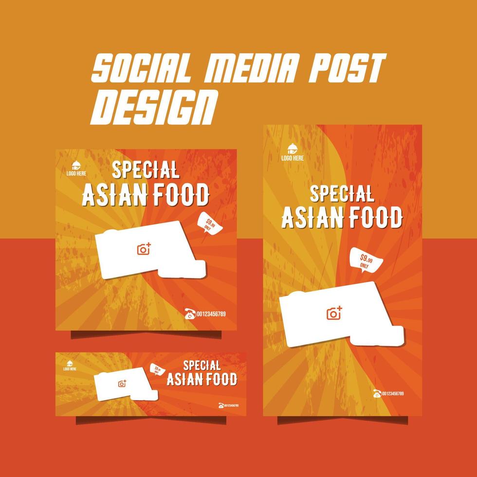 asian food menu flyer special resstaurant food menu flyer vector