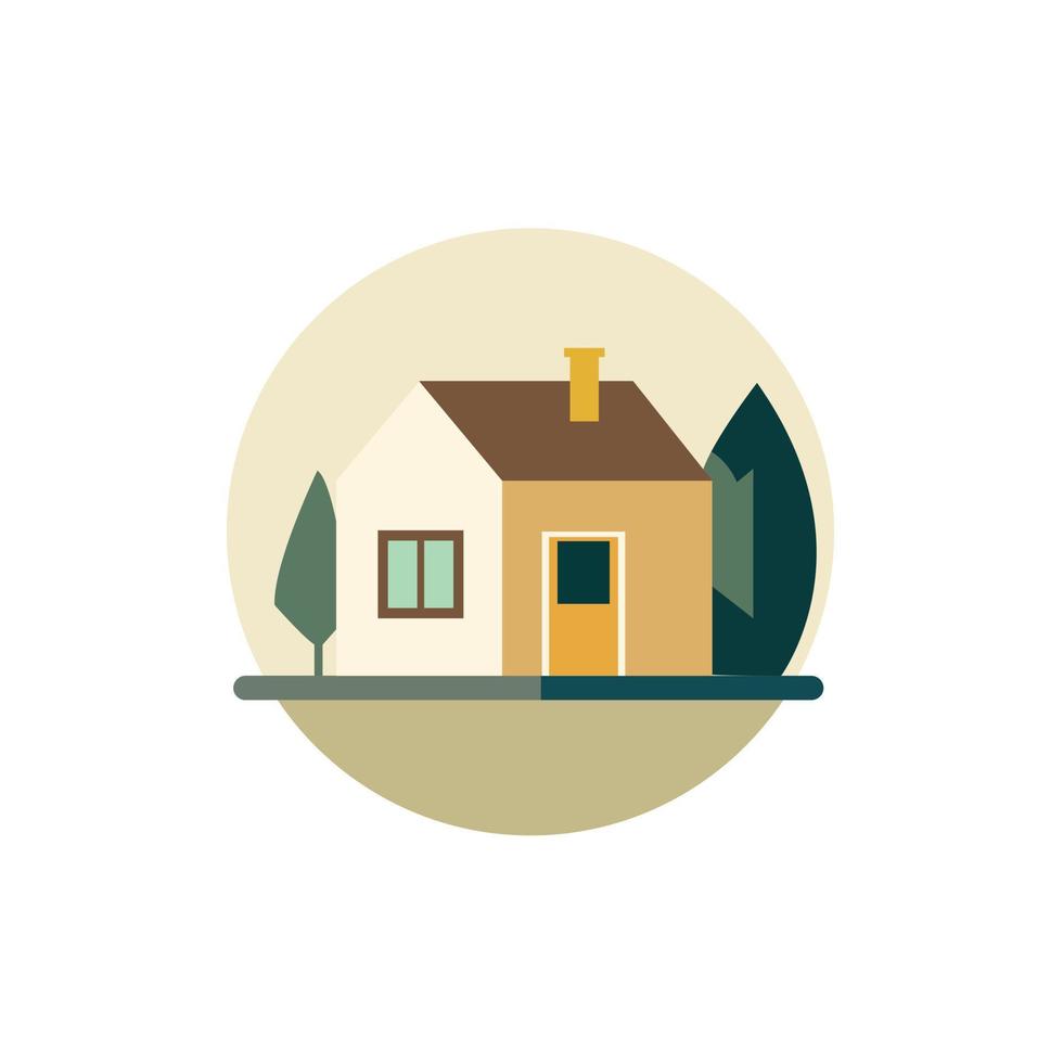 hogar bienes raíces eco vistoso logo vector