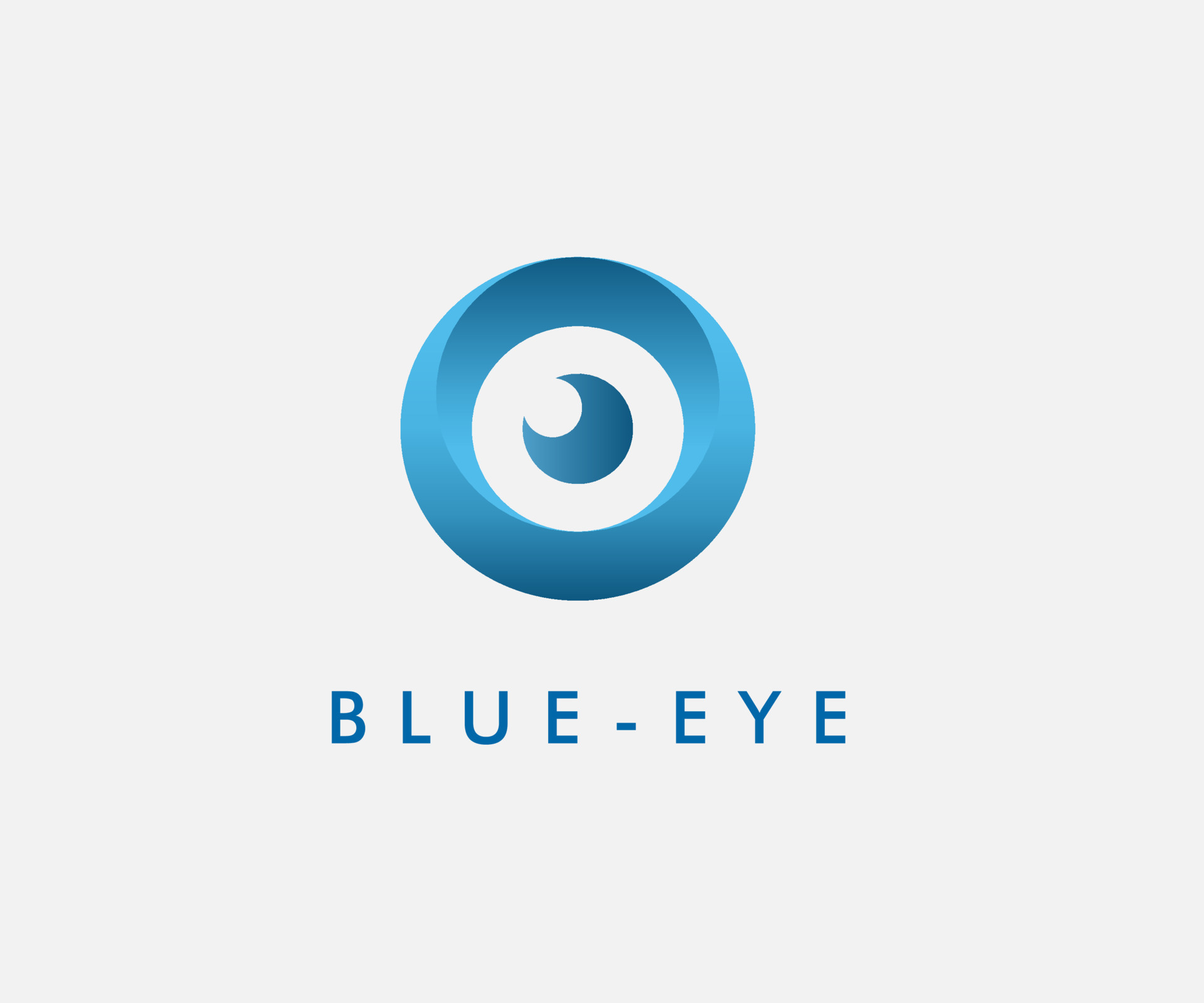 blue iris eye logo template design vector inspiration isolated white