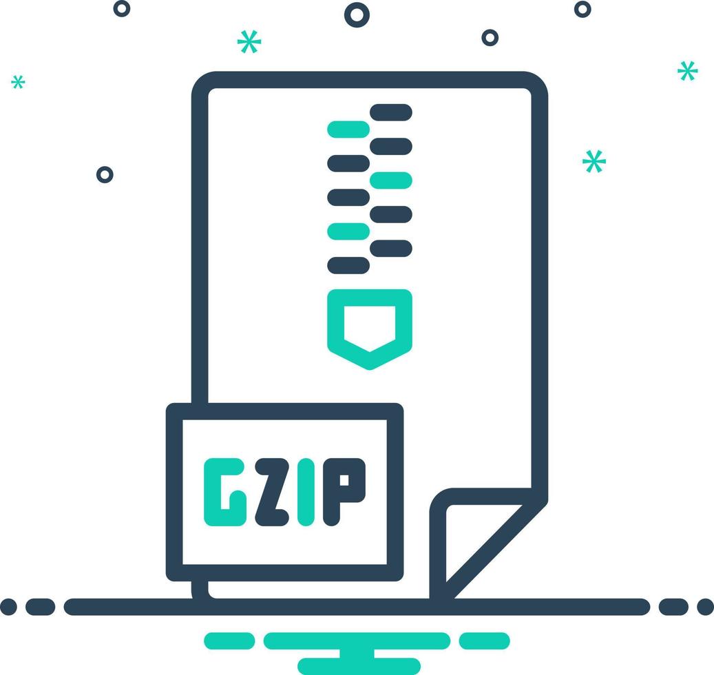 mix icon for gzip vector