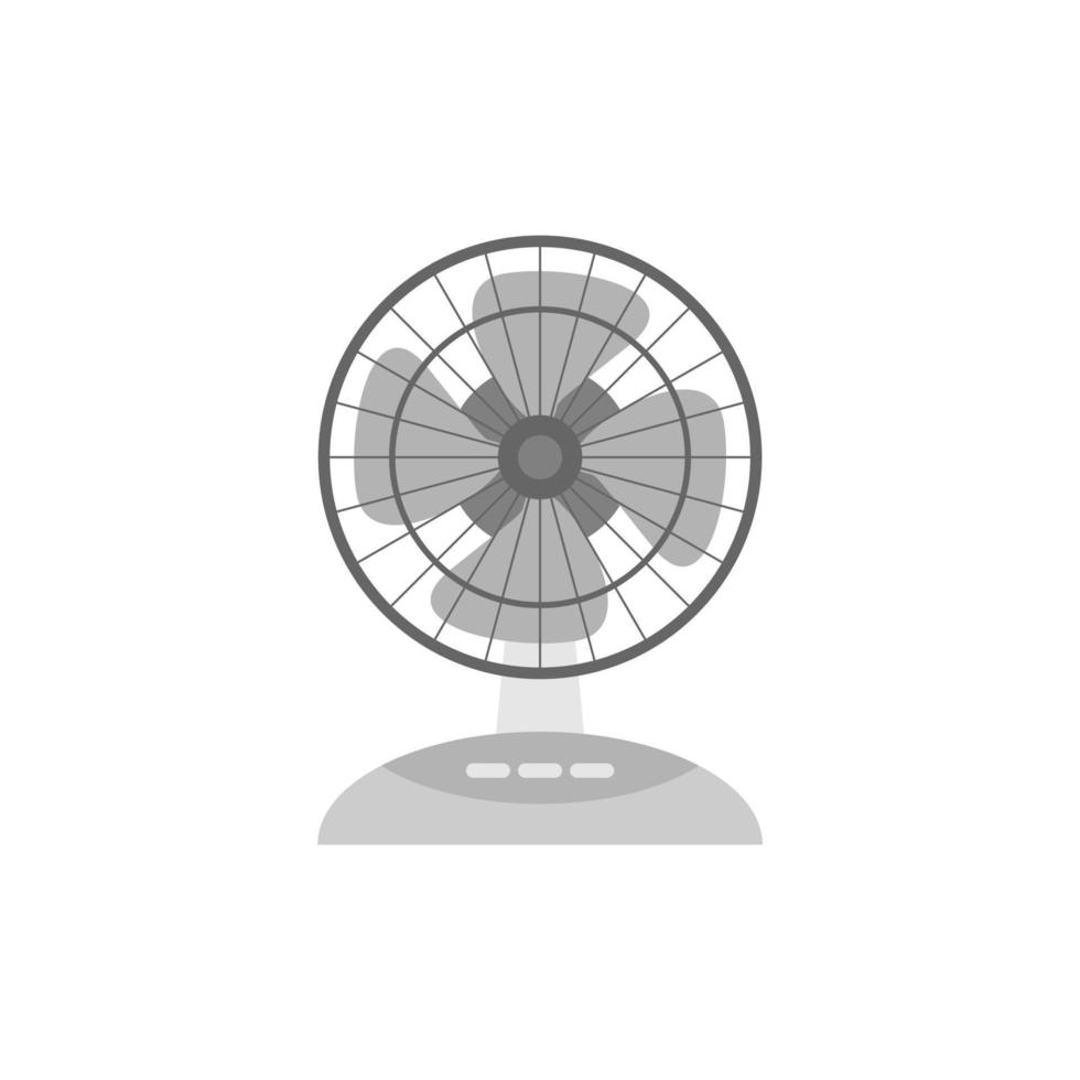 electric fan flat design vector illustration isolated on white background