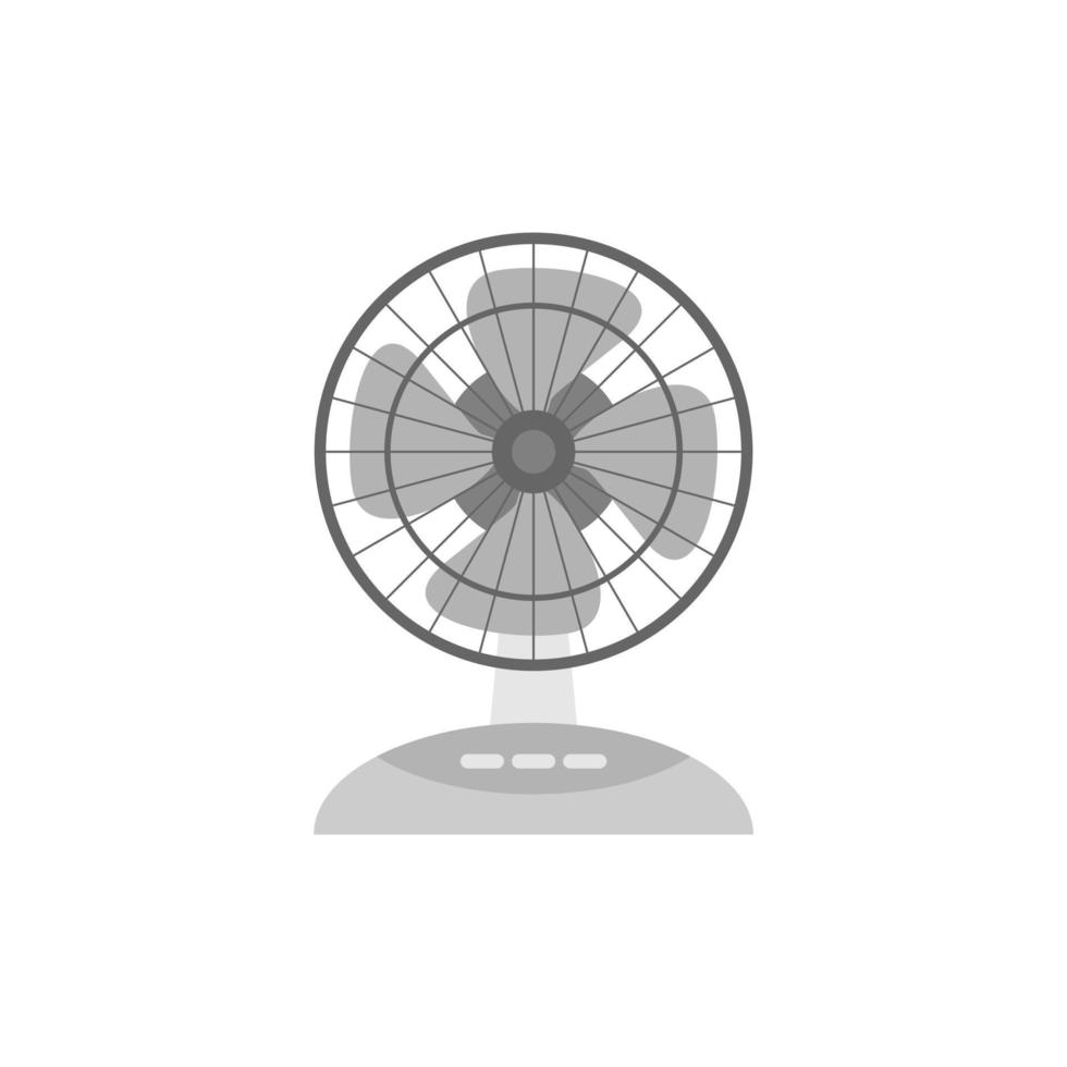 electric fan flat design vector illustration isolated on white background