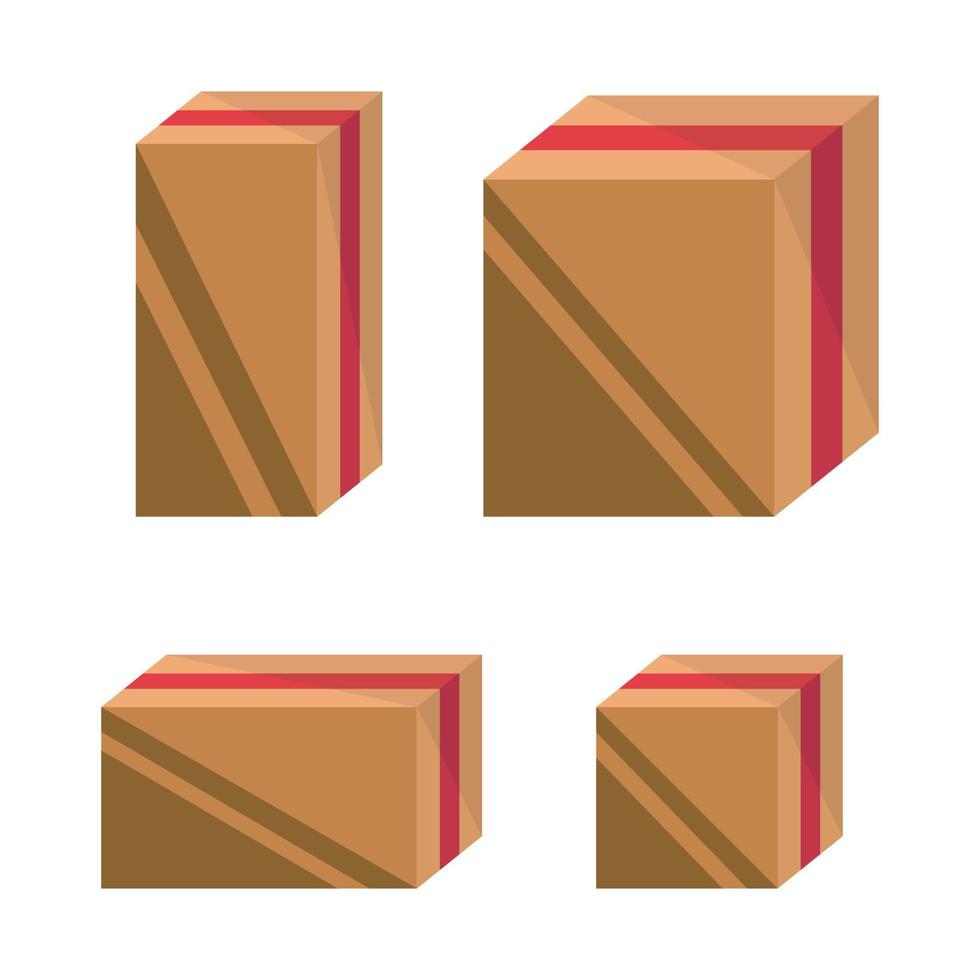 cardboard boxes. Paper parcels, post vector