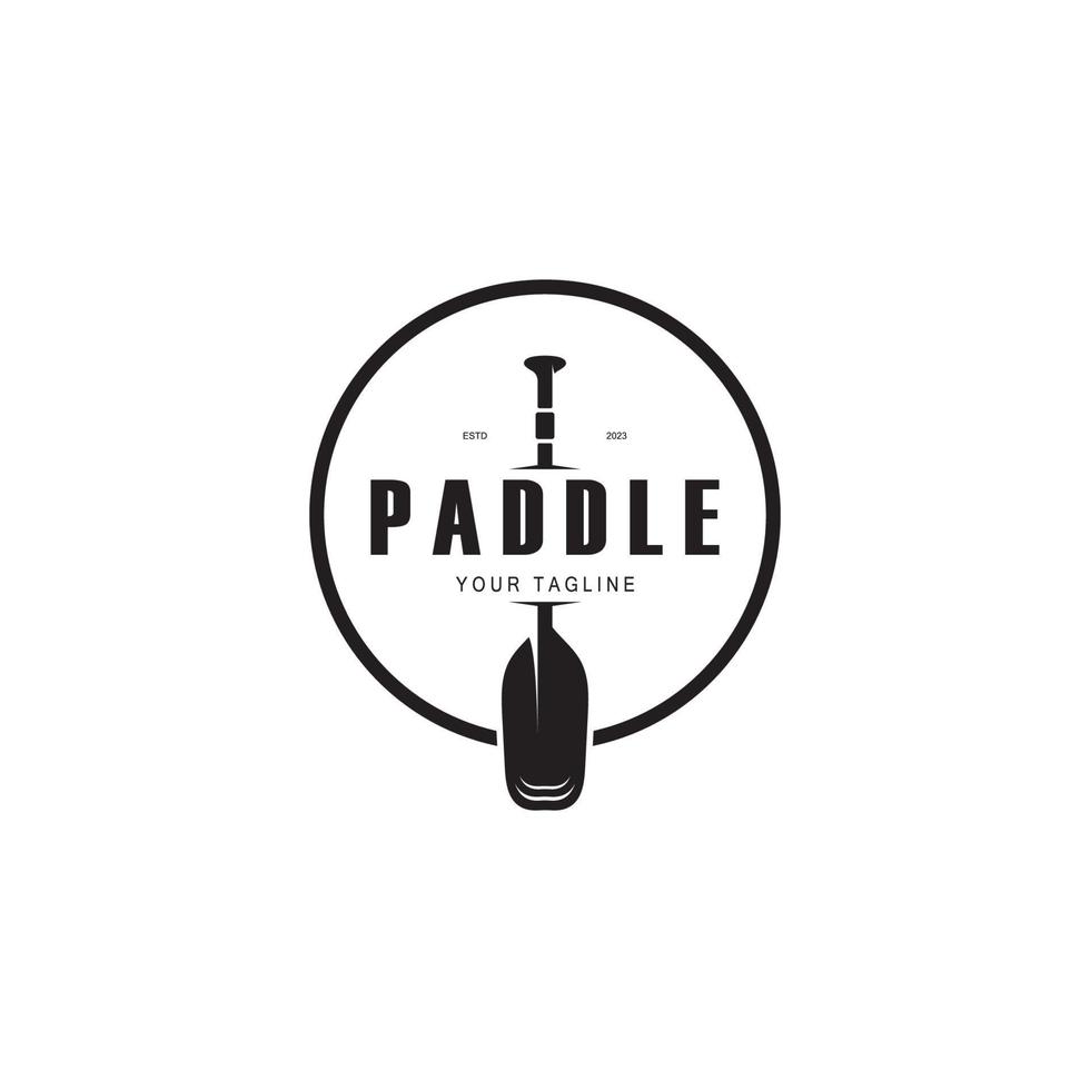 simple paddle logo,design for surfing,rafting,canoe,boat,surfing and rowing equipment business,vector vector