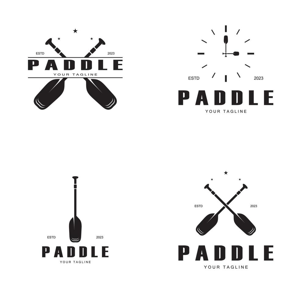 simple paddle logo,design for surfing,rafting,canoe,boat,surfing and rowing equipment business,vector vector