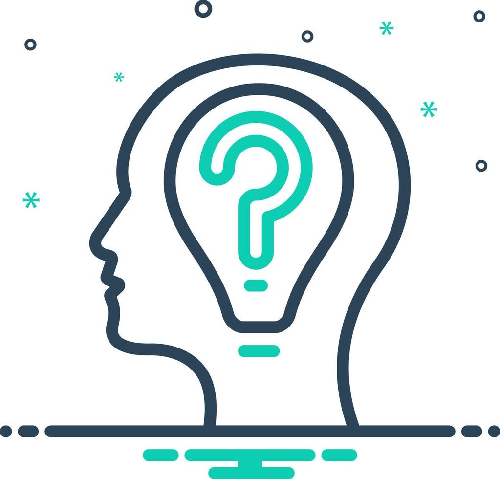 mix icon for thinking vector