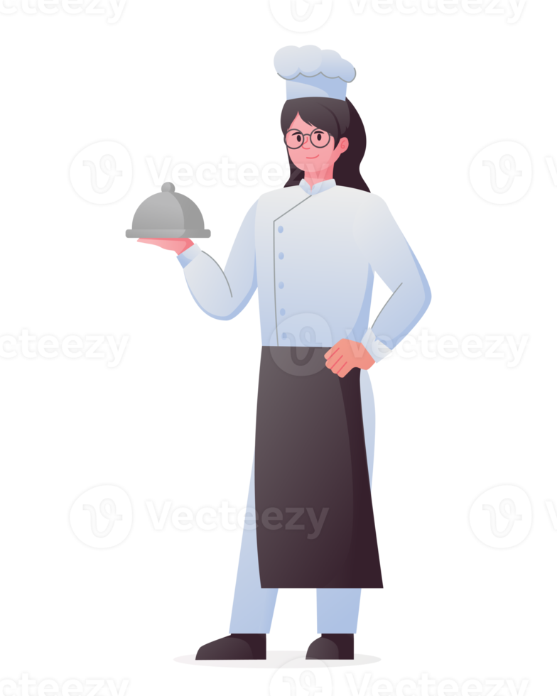 professioneel chef in uniform illustratie png