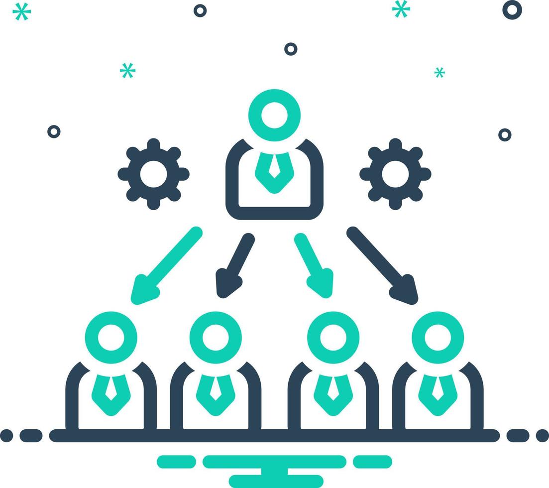 mix icon for delegation vector