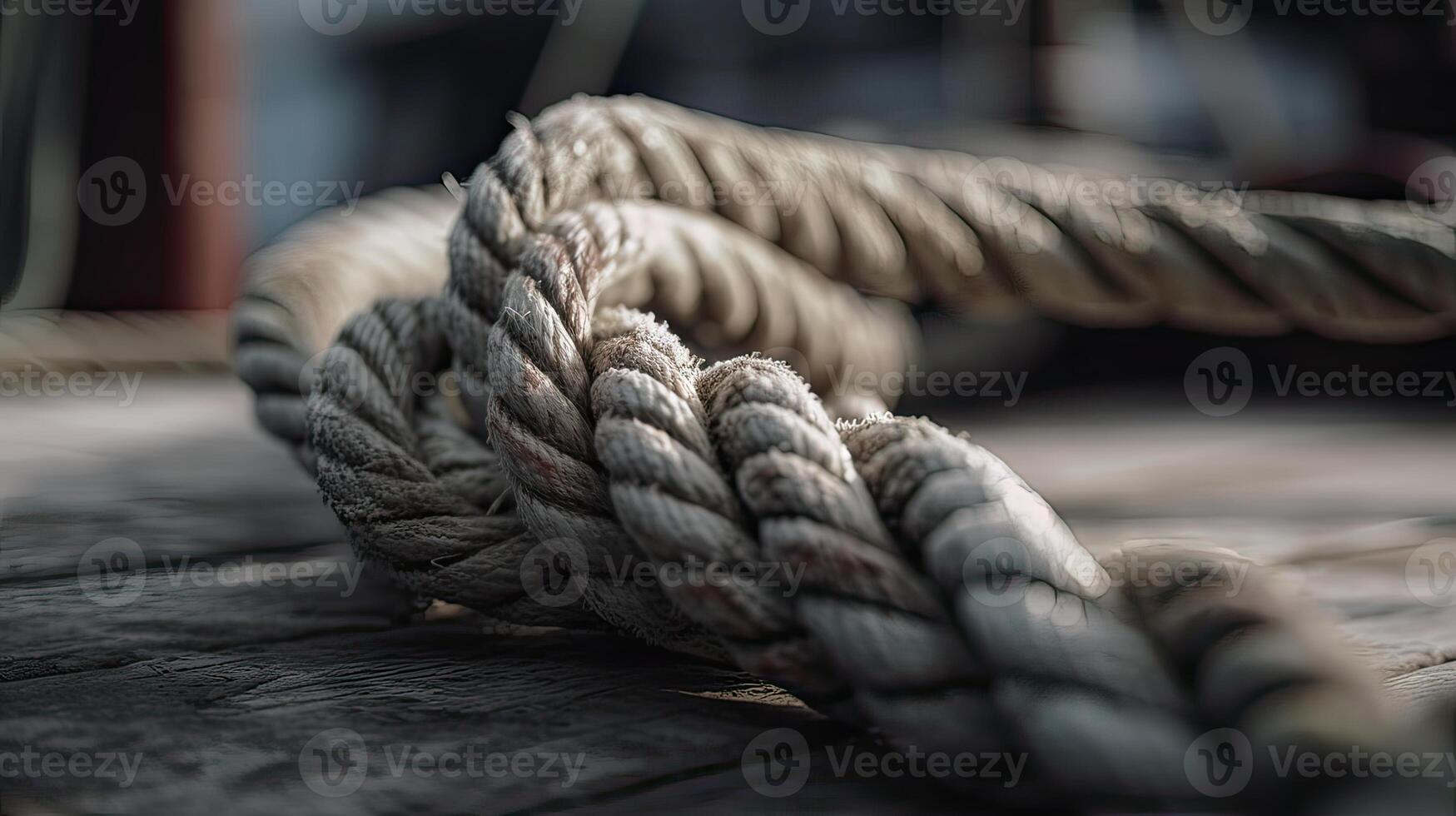 ropes of an old sailing ship Gorch Fock. . photo