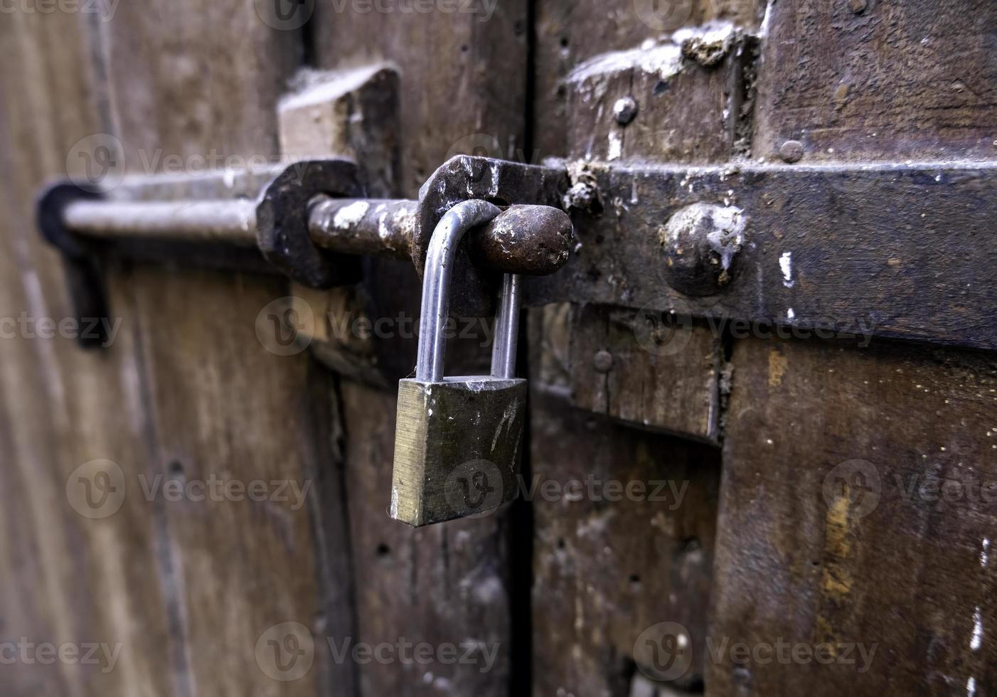 Old and rusty padlock photo