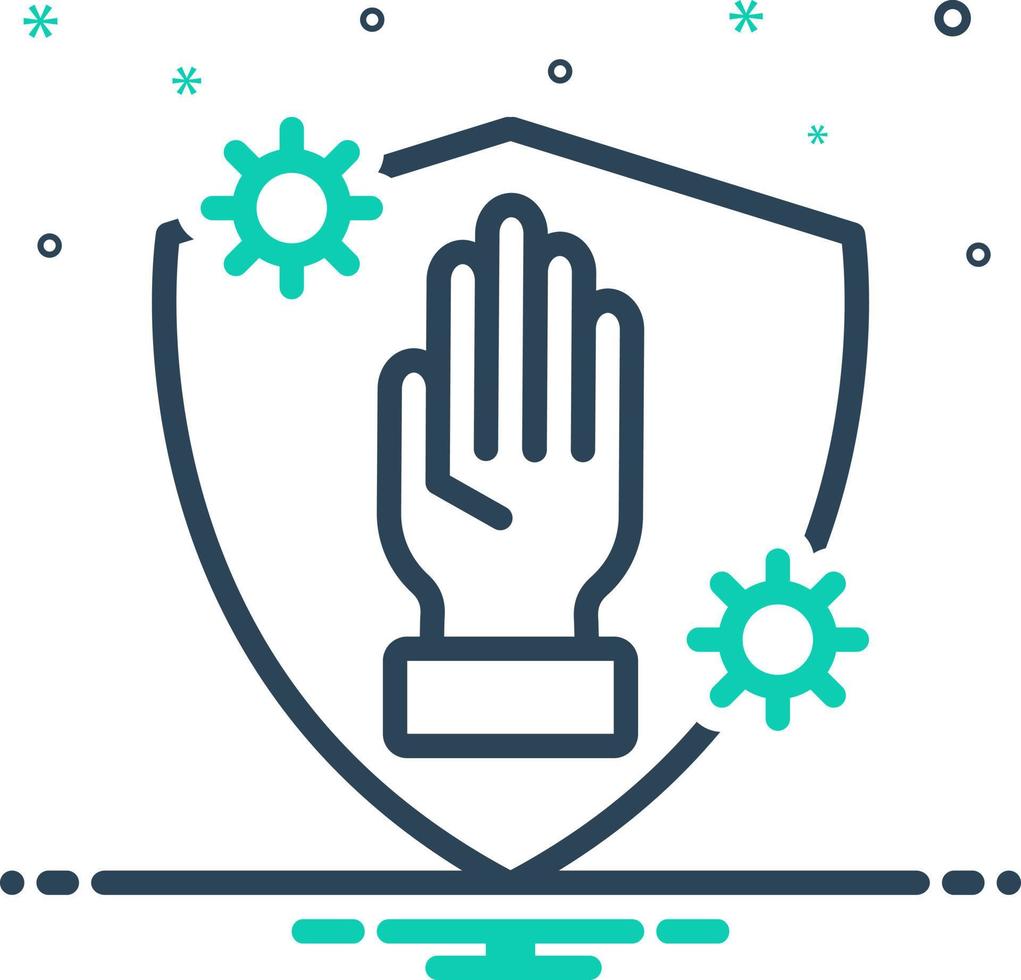 mix icon for prevention vector