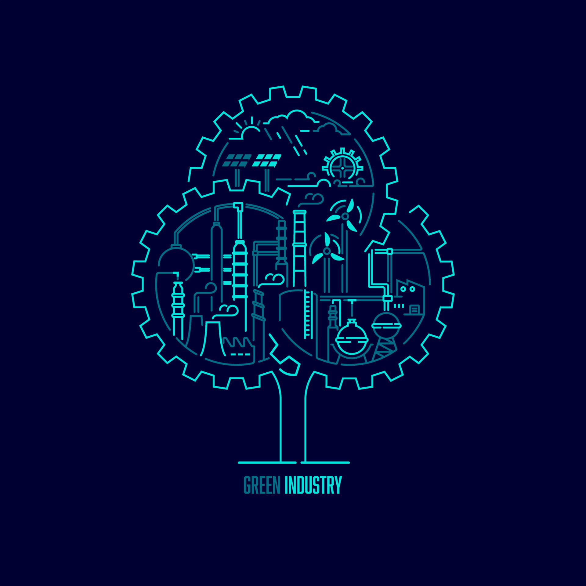 green industry concept 22144418 Vector Art at Vecteezy