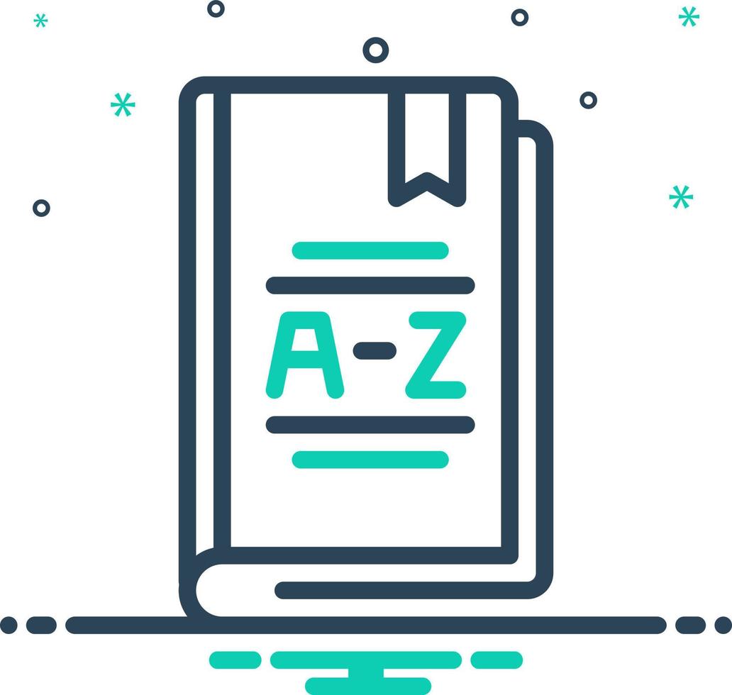 mix icon for dictionaries vector