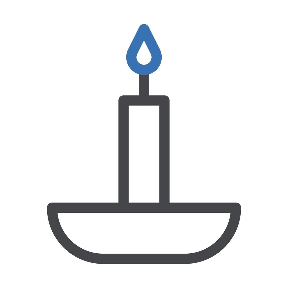 candle icon duocolor grey blue colour ramadan symbol perfect. vector
