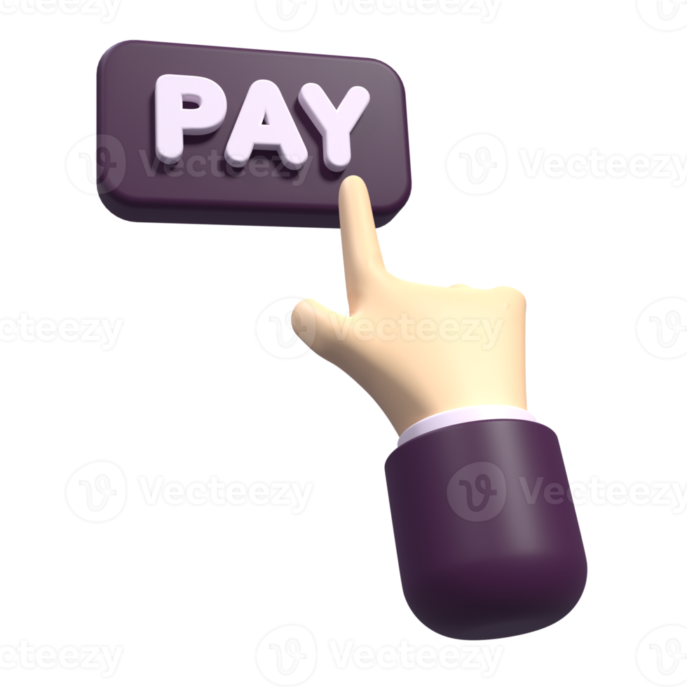 3D Illustration of Gesture Hand png