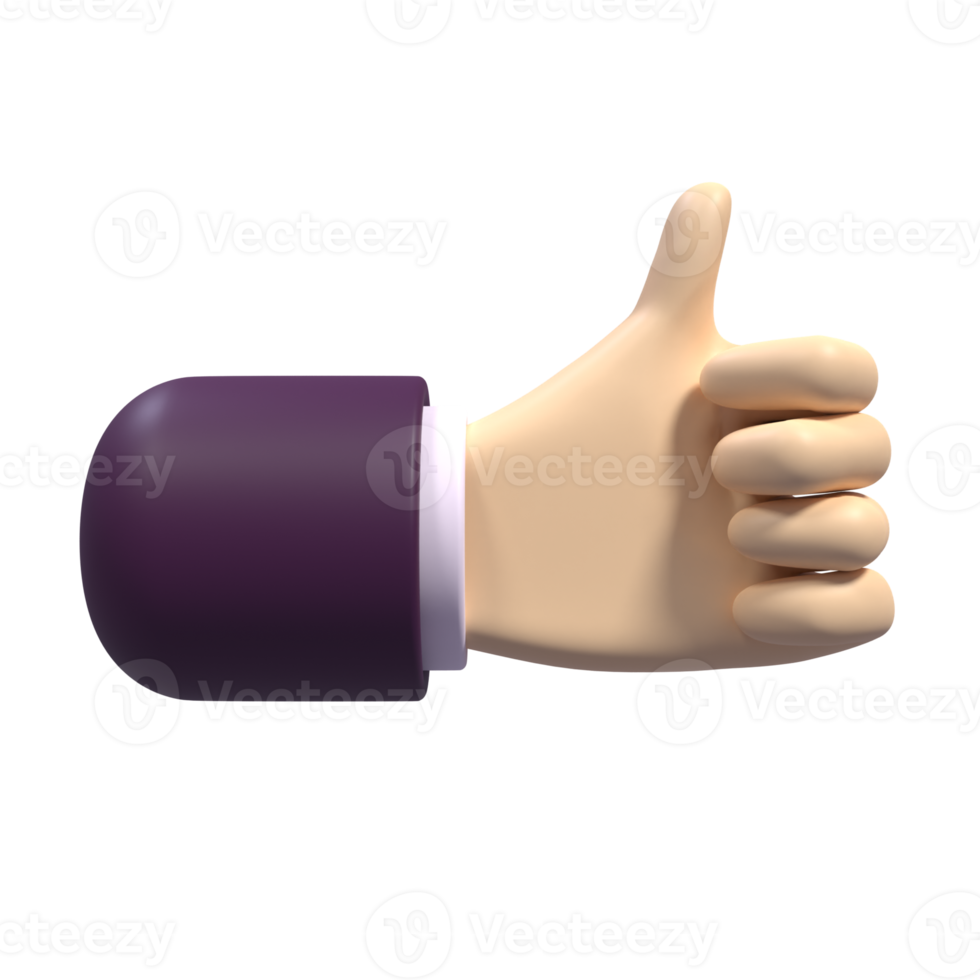 3D Illustration of Gesture Hand png